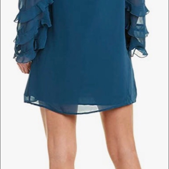 Ali & Jay Women’s “Love the Way I Look Tonight 1 Shoulder Teal Mini Dress-XS-NWT - Picture 9 of 10